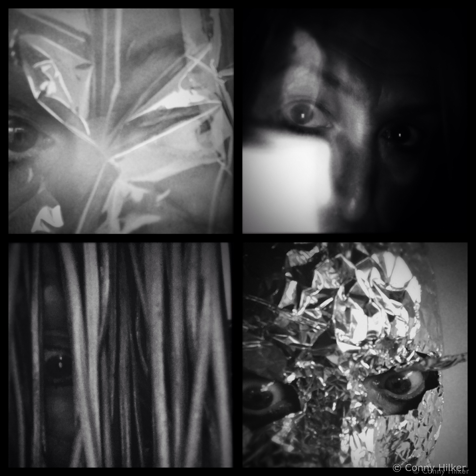 HIDDEN. Collage aus 4 Bildern